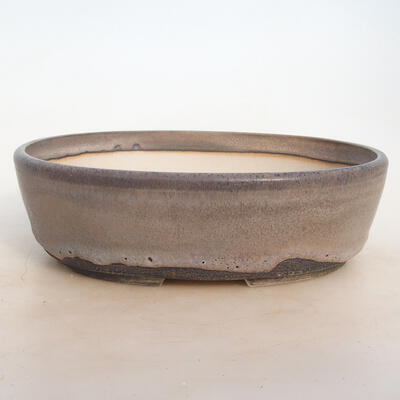 Bonsai bowl 25 x 19.5 x 7.5 cm, gray-beige color - 1