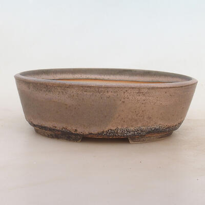 Bonsai bowl 23 x 17 x 7 cm, gray-beige color - 1