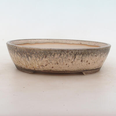 Bonsai bowl 22 x 18 x 5.5 cm, gray-beige color - 1