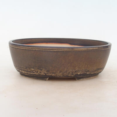 Bonsai bowl 22 x 17 x 7 cm, color brown - 1