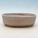Bonsai bowl 27.5 x 20.5 x 8.5 cm, gray-beige color - 1/5