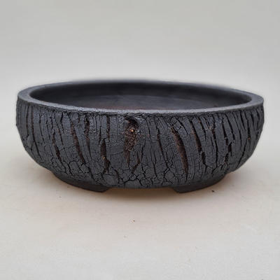 Ceramic bonsai bowl 22 x 22 x 7 cm, color cracked - 1