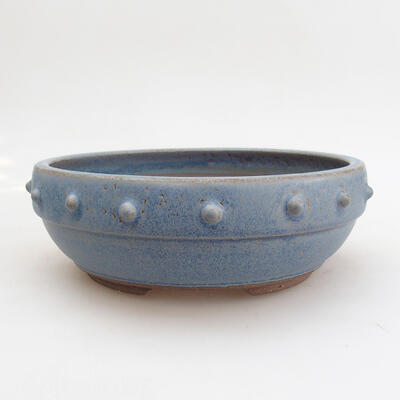 Ceramic bonsai bowl 17 x 17 x 6.5 cm, color blue - 1