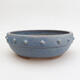 Ceramic bonsai bowl 17 x 17 x 6.5 cm, color blue - 1/3