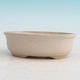 Ceramic bonsai bowl H 04 - 10 x 7,5 x 3,5 cm, beige - 10 x 7.5 x 3.5 cm - 1/3