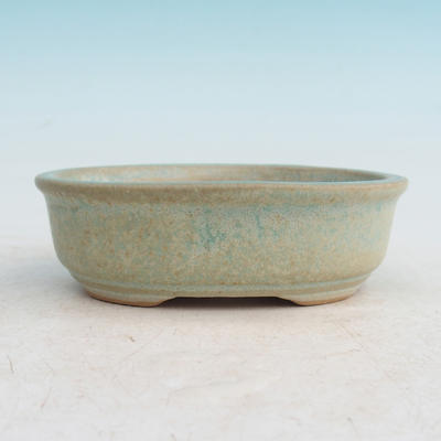 Ceramic bonsai bowl H 04 - 10 x 7,5 x 3,5 cm, green - 10 x 7.5 x 3.5 cm - 1