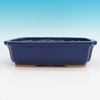 Ceramic bonsai bowl H 07 - 30 x 21,5 x 8,5 cm, blue - 30 x 21.5 x 8.5 cm - 1