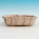 Ceramic bonsai bowl H 08 - 24,5 x 18 x 7 cm, beige - 24.5 x 18 x 7 cm - 1/3