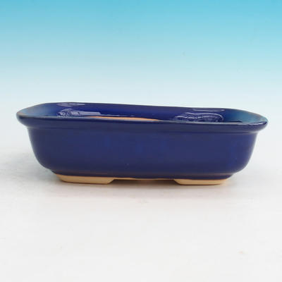 Ceramic bonsai bowl H 08 - 24,5 x 18 x 7 cm, blue - 24.5 x 18 x 7 cm - 1