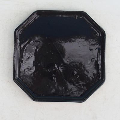 Bonsai tray 14 - 17,5 x 17,5 x 1,5 cm, black - 17.5 x 17.5 x 1.5 cm - 1