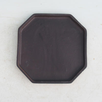 Bonsai tray 14 - 17,5 x 17,5 x 1,5 cm, black matt - 17,5 x 17,5 x 1,5 cm - 1
