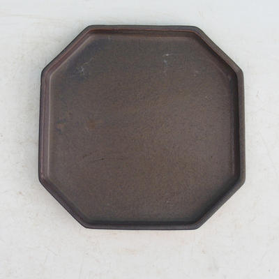 Bonsai tray 14 - 17,5 x 17,5 x 1,5 cm, brown - 17.5 x 17.5 x 1.5 cm - 1