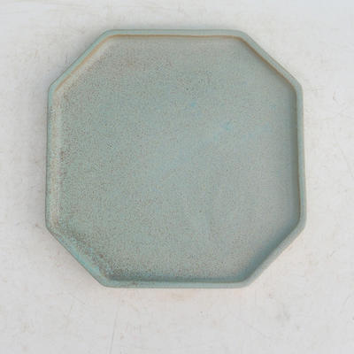 Bonsai tray 14 - 17,5 x 17,5 x 1,5 cm, green - 17.5 x 17.5 x 1.5 cm - 1