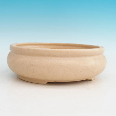 Ceramic bonsai bowl H 21 - 23 x 23 x 7 cm, beige - 23 x 23 x 7 cm - 1