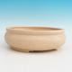Ceramic bonsai bowl H 21 - 23 x 23 x 7 cm, beige - 23 x 23 x 7 cm - 1/3