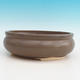 Ceramic bonsai bowl H 21 - 23 x 23 x 7 cm, brown - 23 x 23 x 7 cm - 1/3