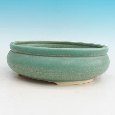 Ceramic bonsai bowl H 21 - 23 x 23 x 7 cm, green - 23 x 23 x 7 cm - 1
