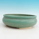 Ceramic bonsai bowl H 21 - 23 x 23 x 7 cm, green - 23 x 23 x 7 cm - 1/3