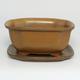 Bonsai bowl tray H32 - bowl 12.5 x 10.5 x 6 cm, tray 12.5 x 10.5 x 1 cm - 1/4