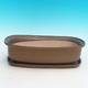 Bonsai bowl tray H10 - bowl 37 x 27 x 10 cm, tray 34 x 23 x 2 cm, brown - bowl 37 x 27 x 10 cm, tray 34 x 23 x 2 cm - 1/4