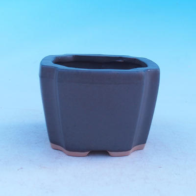 Ceramic bonsai bowl - cascade, black matt - 1