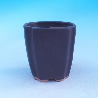 Ceramic bonsai bowl - cascade, black matt - 1