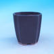 Ceramic bonsai bowl - cascade, black matt - 1/3