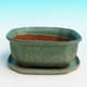 Bonsai bowl H31 - bowl 14,5 x 12,5 x 6 cm, bowl 14,5 x 12,5 x 1 cm, green - bowl 14,5 x 12,5 x 6 cm, tray 14,5 x 12,5 x 1 cm - 1/4