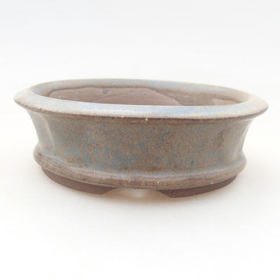 Ceramic bonsai bowl 9 x 9 x 2 cm, color blue - 1