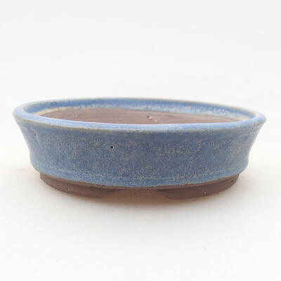 Ceramic bonsai bowl 9.5 x 9.5 x 2.5 cm, color blue - 1