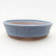 Ceramic bonsai bowl 9.5 x 9.5 x 2.5 cm, color blue - 1/3