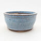 Ceramic bonsai bowl 9 x 9 x 4 cm, color blue - 1/3