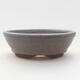 Ceramic bonsai bowl 9 x 9 x 3 cm, color blue - 1/3