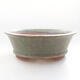 Ceramic bonsai bowl 10 x 10 x 3.5 cm, color green - 1/3