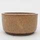 Ceramic bonsai bowl 8.5 x 8.5 x 4.5 cm, color beige - 1/3
