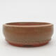 Ceramic bonsai bowl 9 x 9 x 3 cm, color brown - 1/3