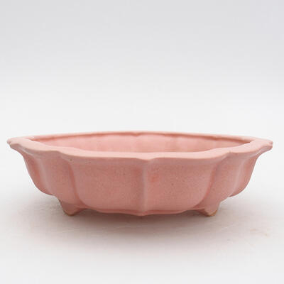 Ceramic bonsai bowl 18 x 18 x 5 cm, color pink - 1