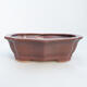 Ceramic bonsai bowl 14.5 x 10.5 x 4.5 cm, brown color - 1/3