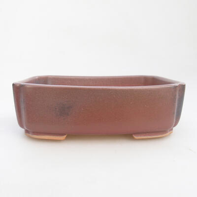 Ceramic bonsai bowl 15 x 12 x 4 cm, color pink - 1