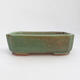 Ceramic bonsai bowl 15 x 12 x 4 cm, color green - 1/3