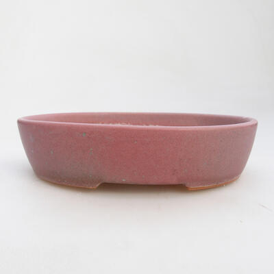 Ceramic bonsai bowl 16.5 x 13.5 x 3.5 cm, color pink - 1