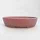 Ceramic bonsai bowl 16.5 x 13.5 x 3.5 cm, color pink - 1/3