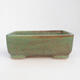 Ceramic bonsai bowl 14.5 x 11.5 x 5.5 cm, color green - 1/3