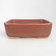 Ceramic bonsai bowl 14.5 x 11.5 x 5.5 cm, color pink - 1/3