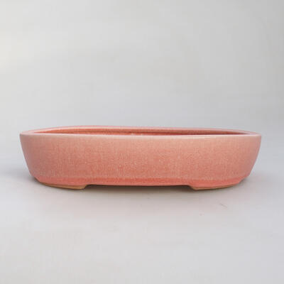 Ceramic bonsai bowl 21 x 15.5 x 4 cm, color pink - 1