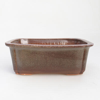 Ceramic bonsai bowl 16 x 12 x 5.5 cm, gray color - 1