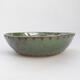 Ceramic bonsai bowl 17 x 17 x 4.5 cm, color green - 1/3