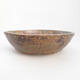 Ceramic bonsai bowl 17 x 17 x 4.5 cm, color brown-green - 1/3