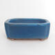 Ceramic bonsai bowl 10 x 8 x 3.5 cm, color blue - 1/3