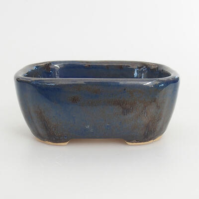 Ceramic bonsai bowl 8.5 x 7 x 3.5 cm, color blue-brown - 1